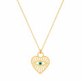 Heart Evil Eye Necklace