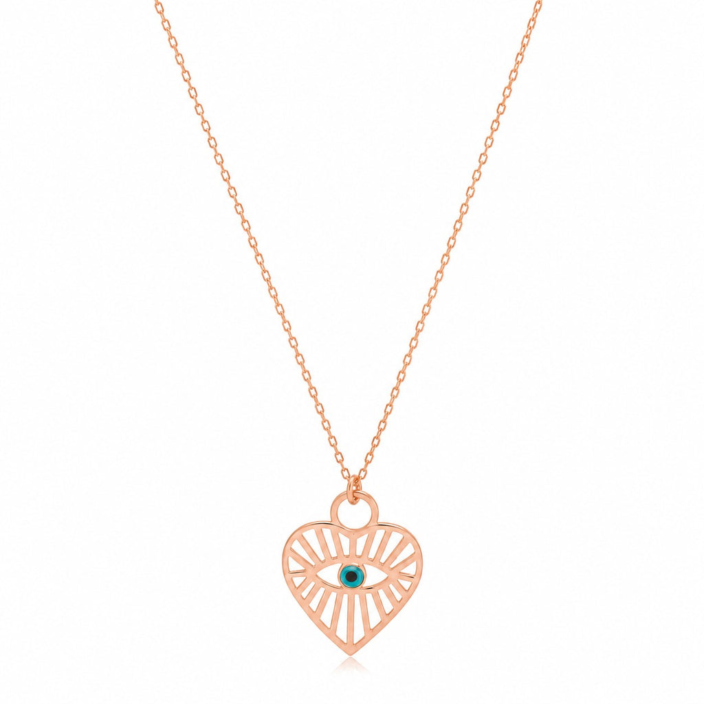 Heart Evil Eye Necklace