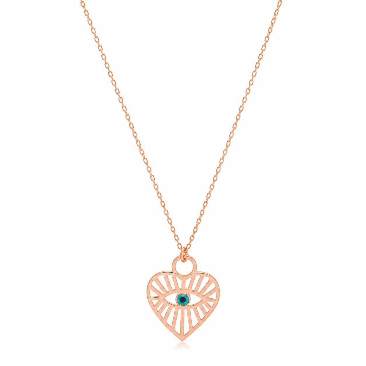 Heart Evil Eye Necklace