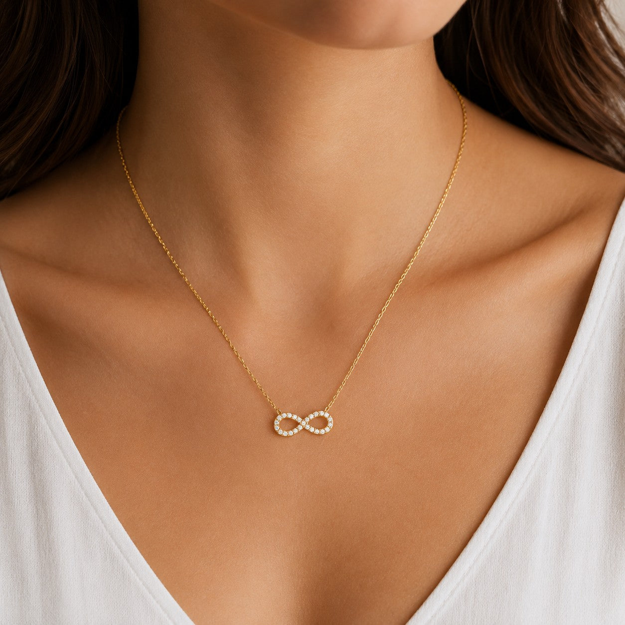 Sparkling Infinity Necklace