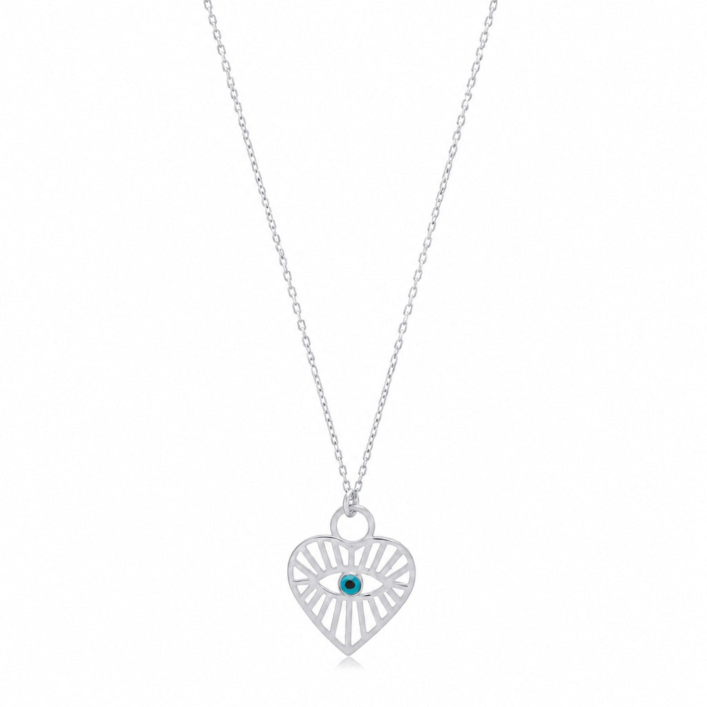 Heart Evil Eye Necklace