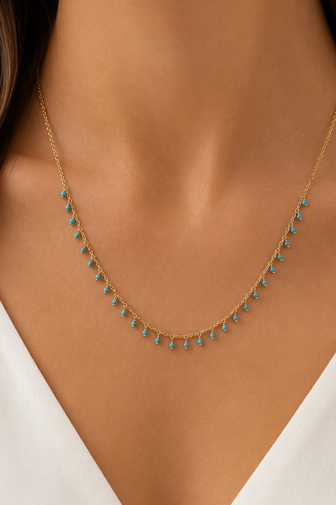 Turquoise Single Drop Necklace