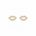 Clear Crystal Lip Stud Earrings