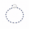 Midnight Blue Silver Agate Bracelet