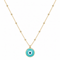 Aqua Blue Glass Evil Eye pendant