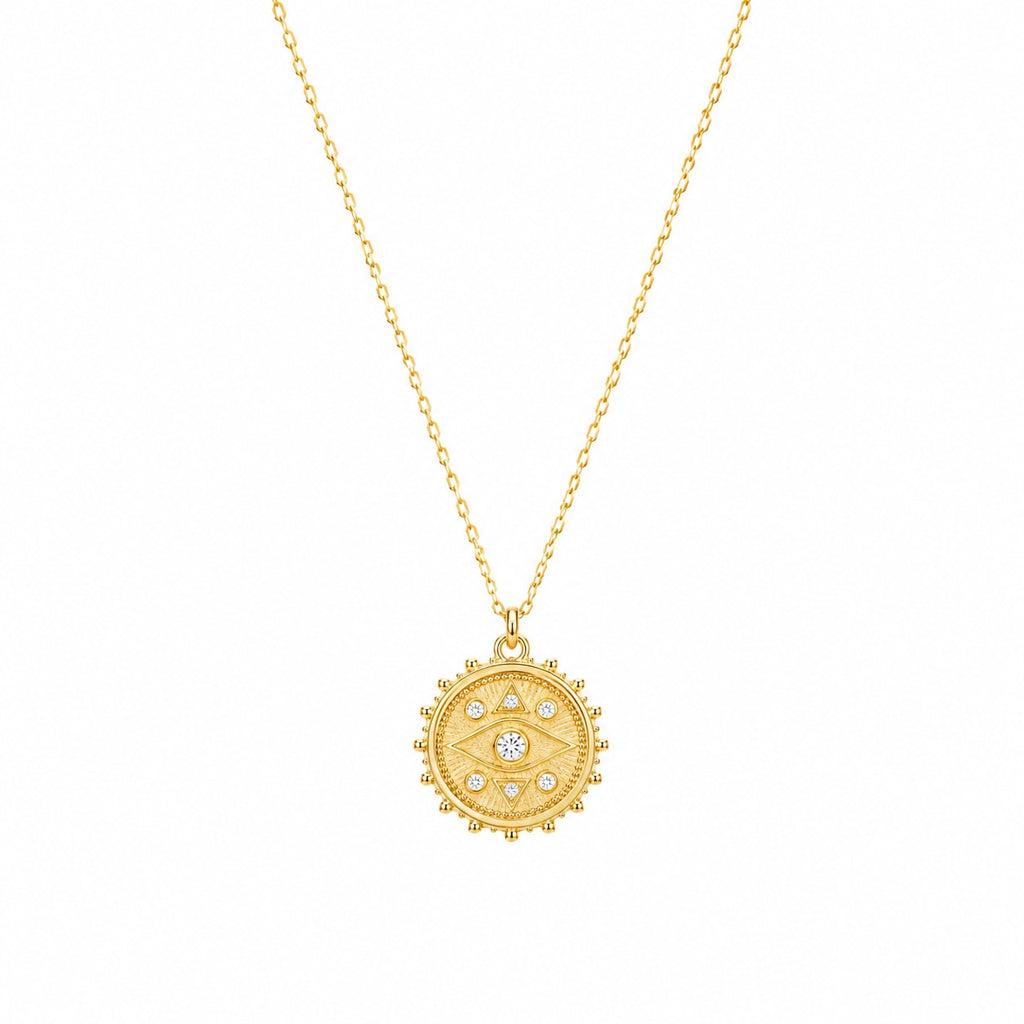 Evil Eye Medallion Necklace