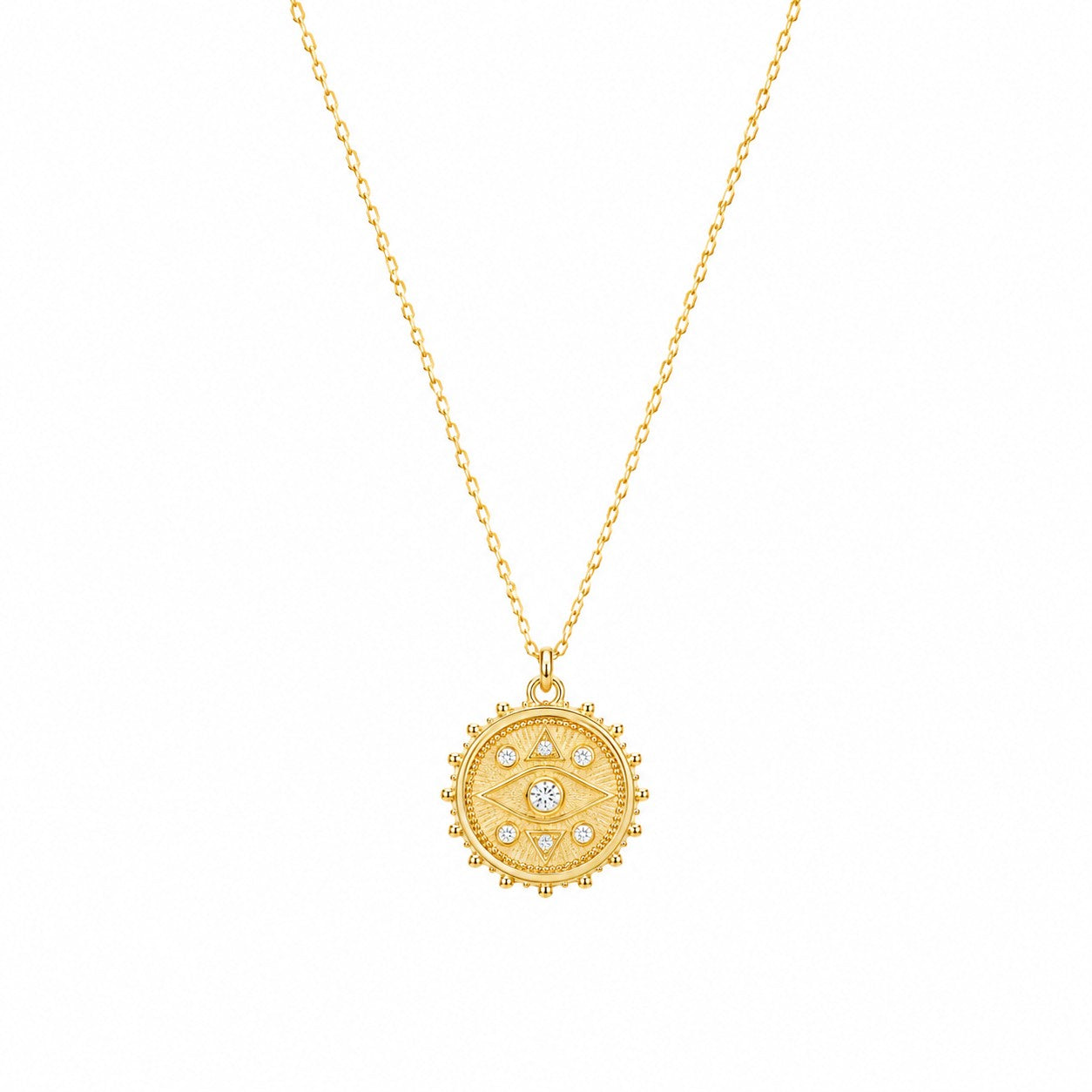 Evil Eye Medallion Necklace