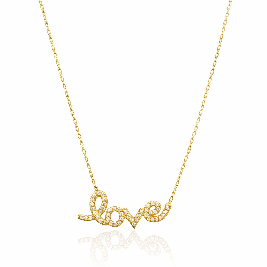 Love Necklace with Sparkle Detail