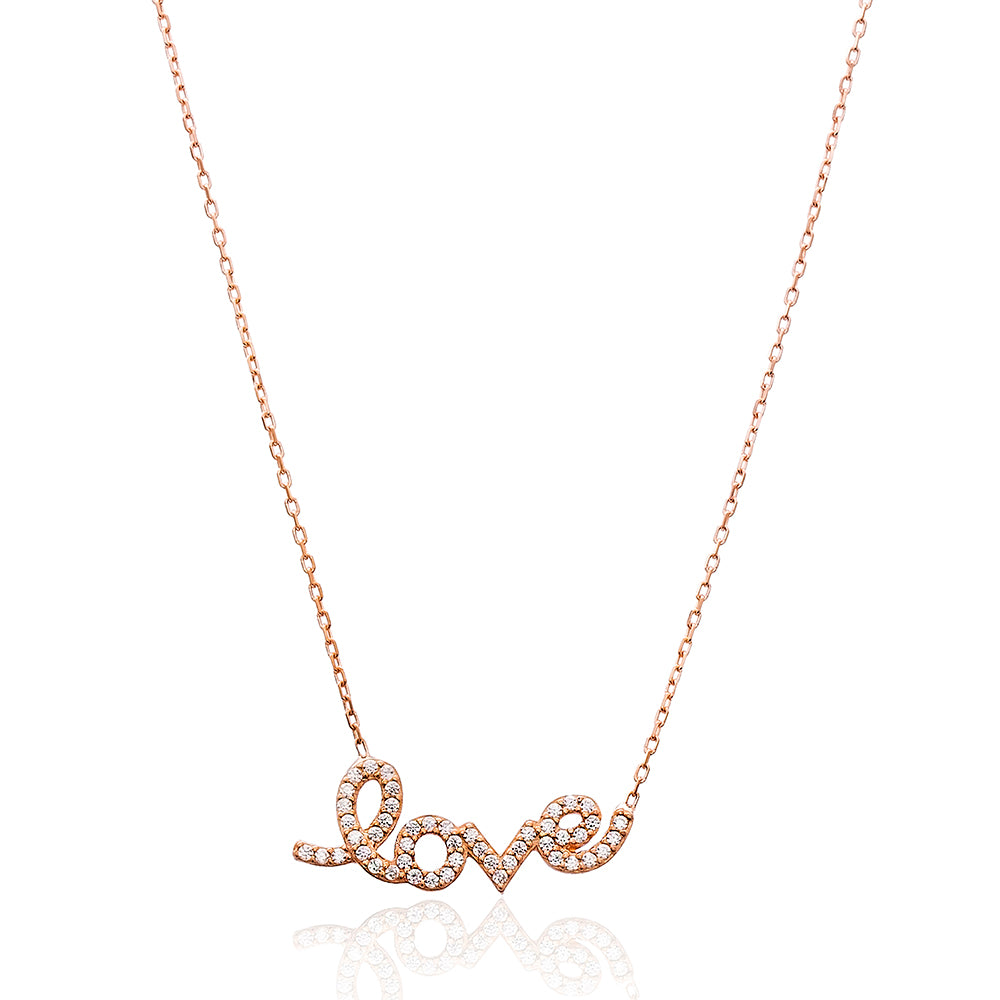 Love Necklace with Sparkle Detail