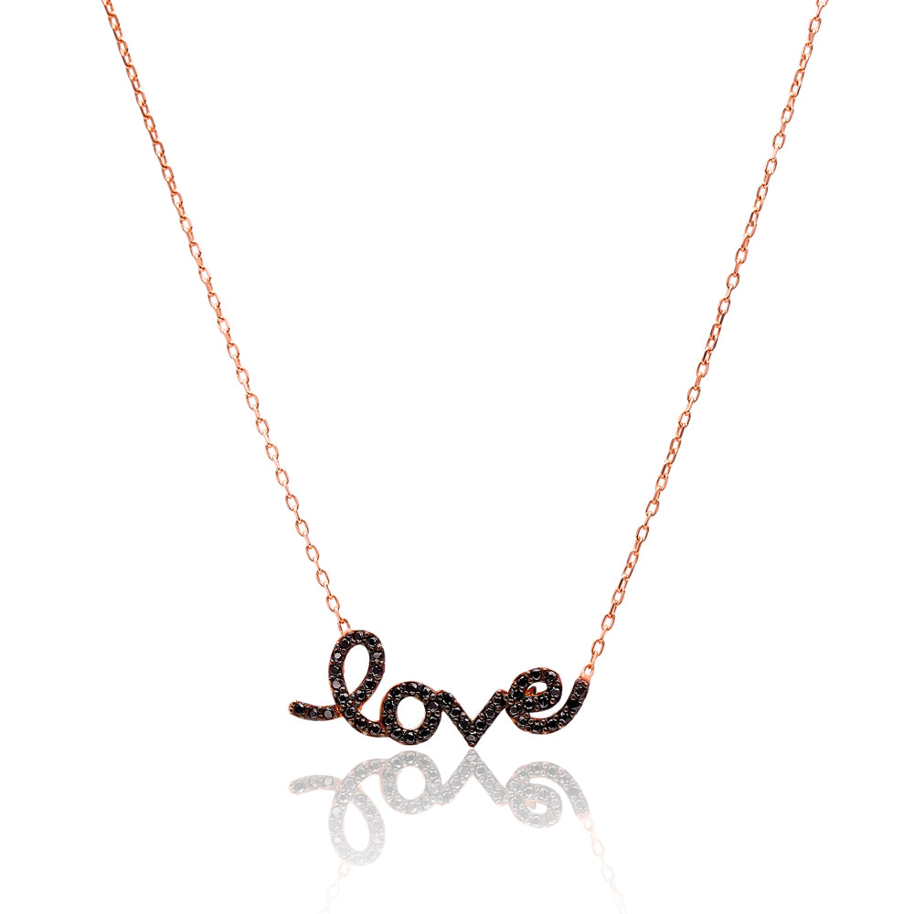 Love Necklace with Sparkle Detail
