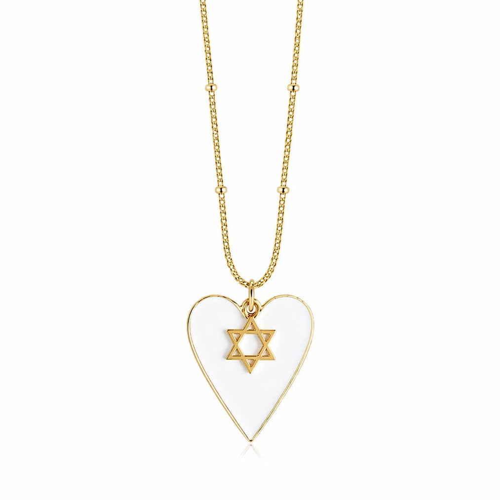 Enamel Heart Charm Necklace