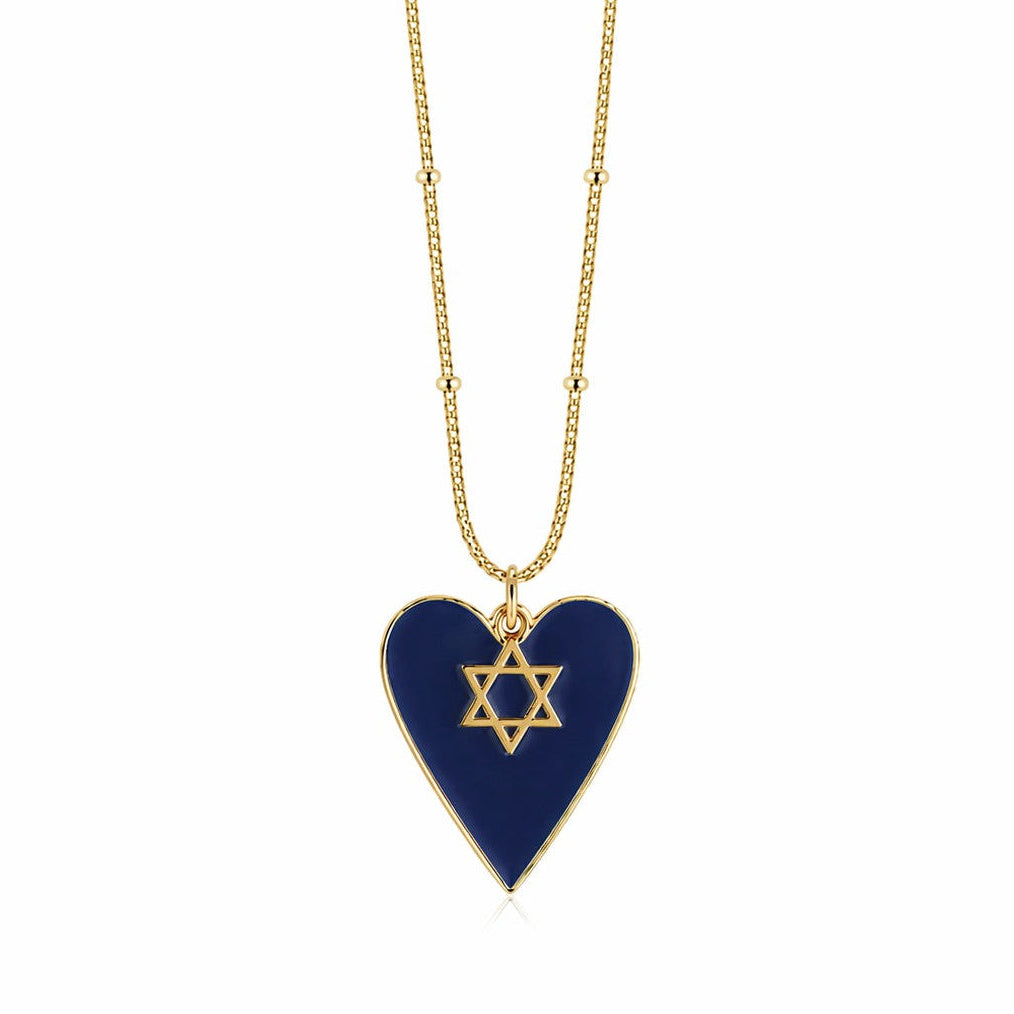 Enamel Heart Charm Necklace