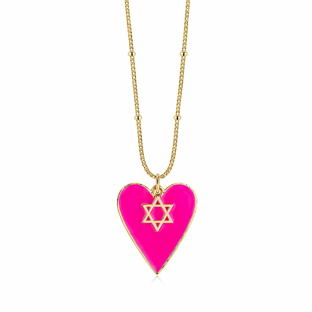 Enamel Heart Charm Necklace