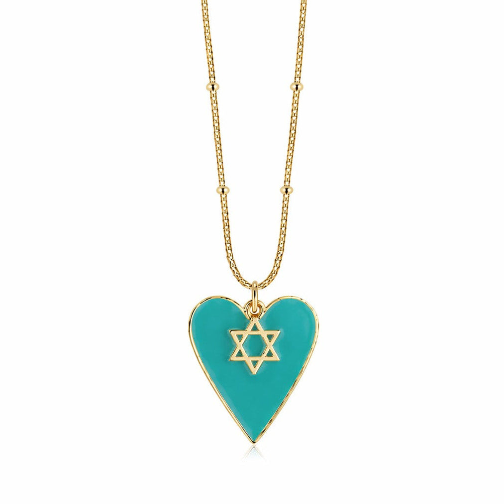 Enamel Heart Charm Necklace
