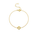 Star of David Bracelet with Crystal Accent