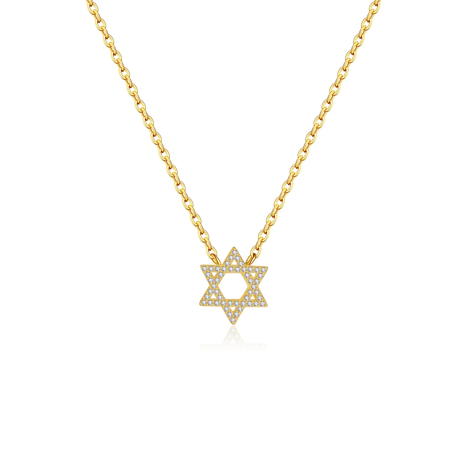 Sparkling Mini Star of David Necklace