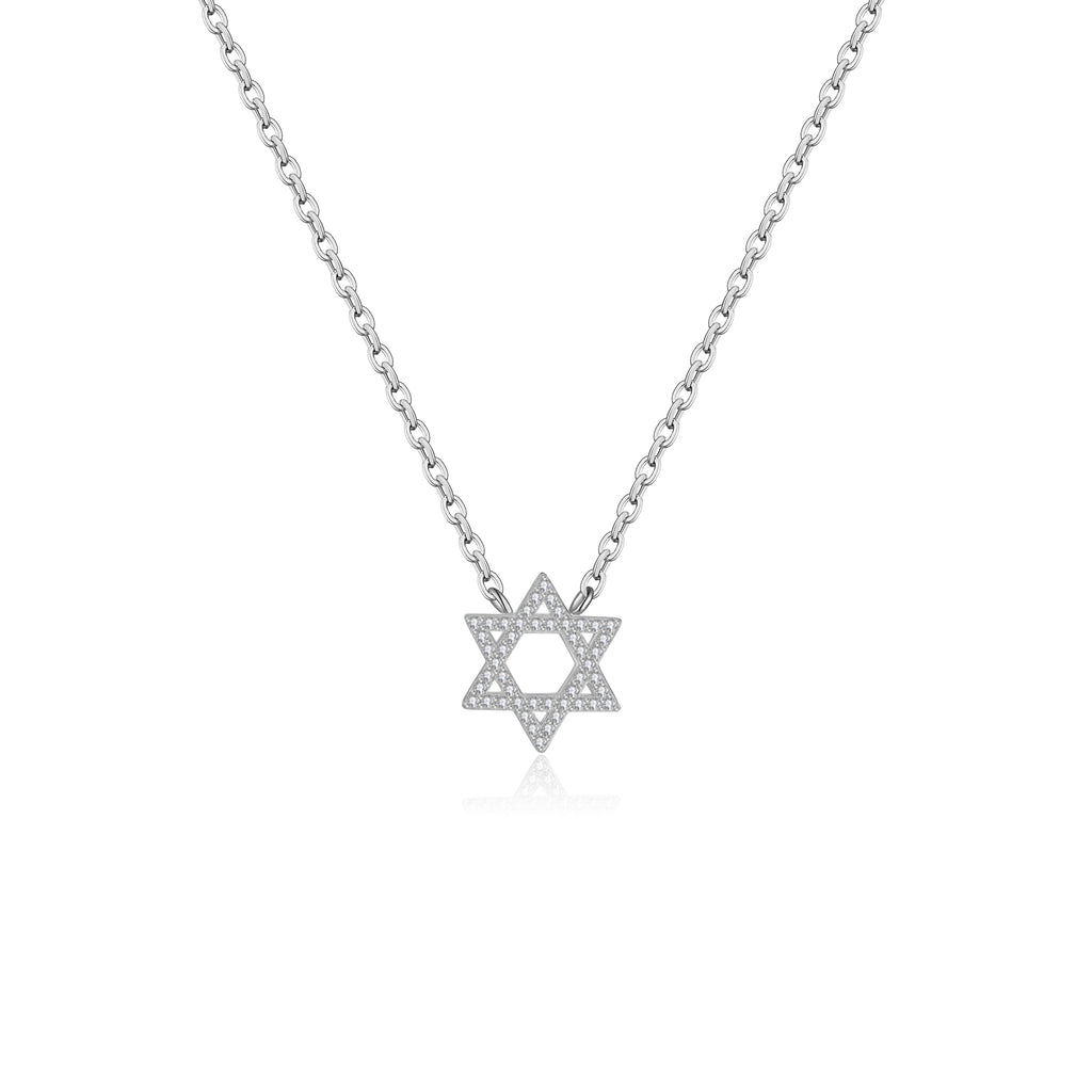 Sparkling Mini Star of David Necklace