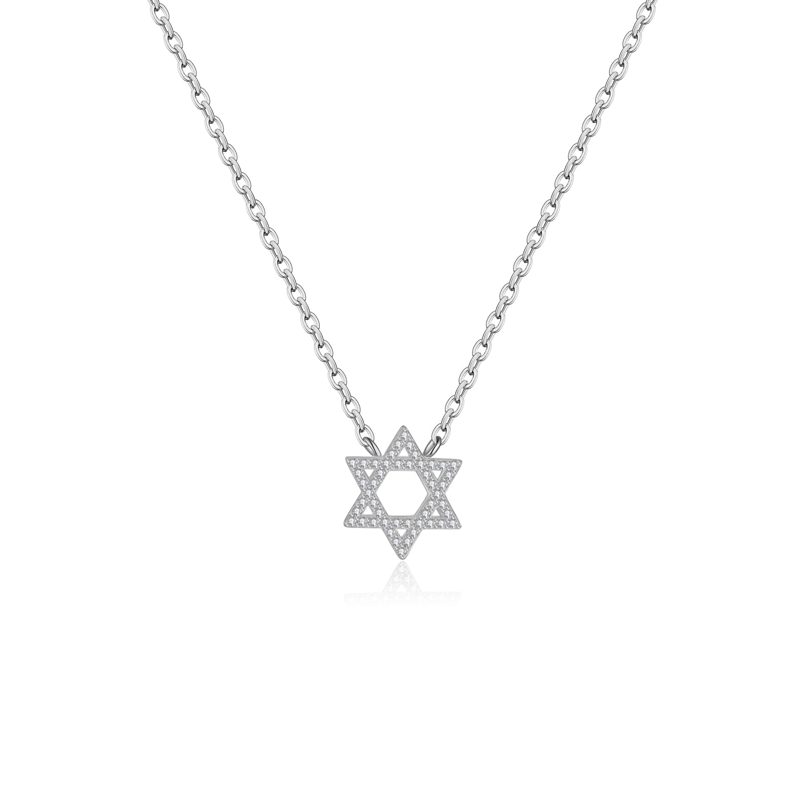 Sparkling Mini Star of David Necklace