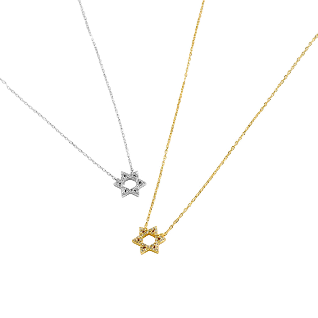 Sparkling Mini Star of David Necklace