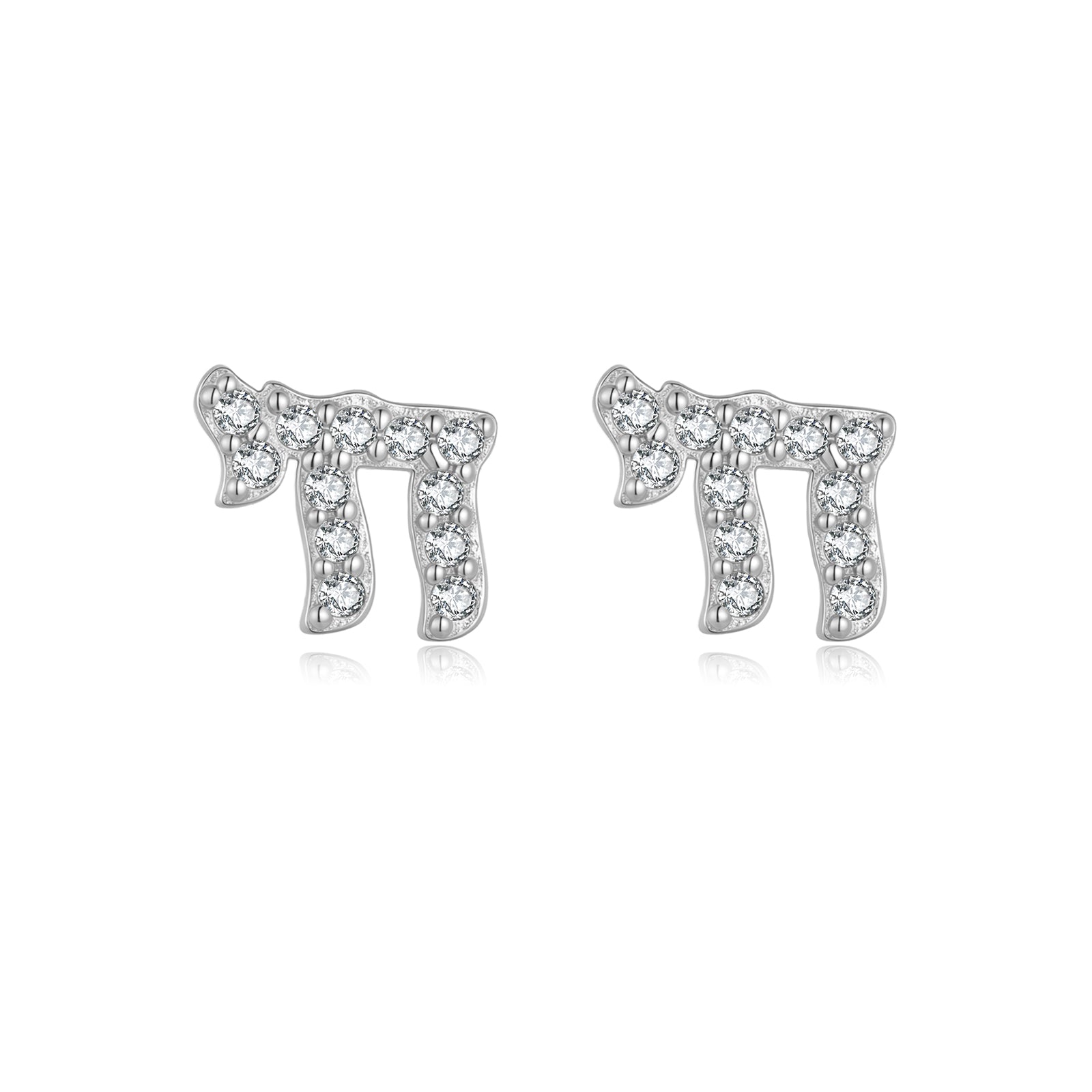 Crystal Chai Stud Earrings