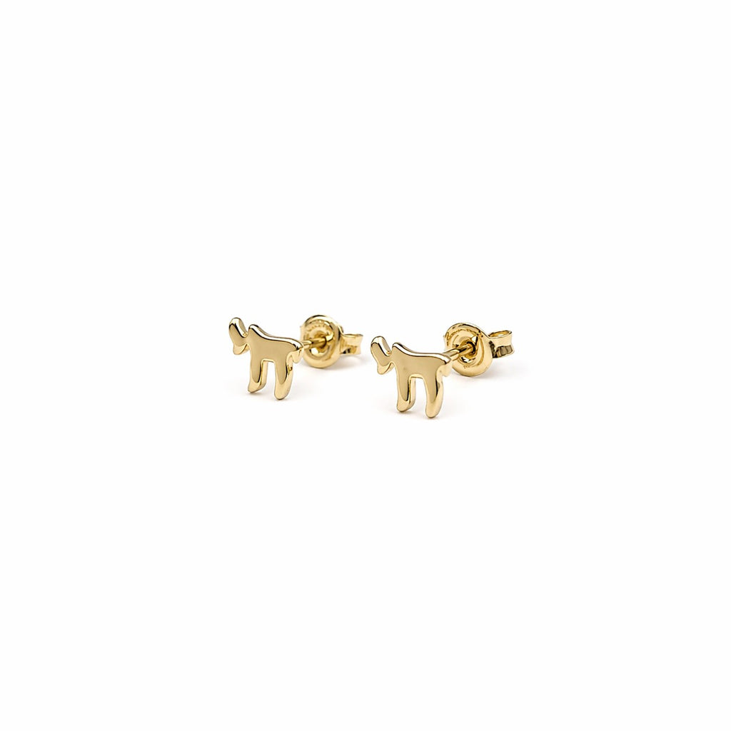 Minimalist Chai Stud Earrings