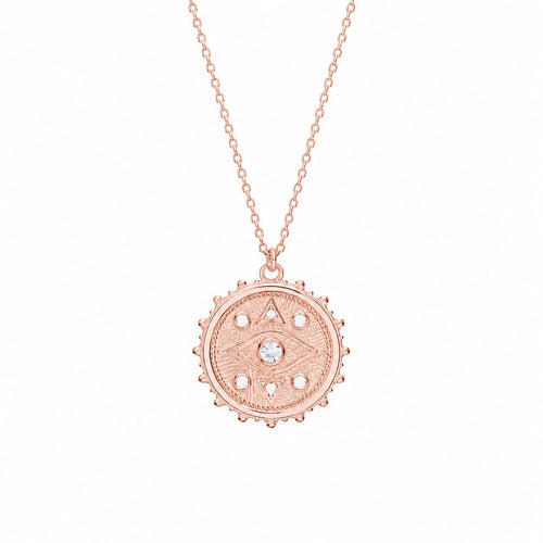 Evil Eye Medallion Necklace