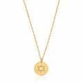 Star of David Disc Necklace
