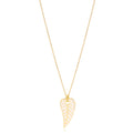 White Enamel Leaf Necklace