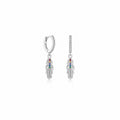 Vibrant Feather Hoops