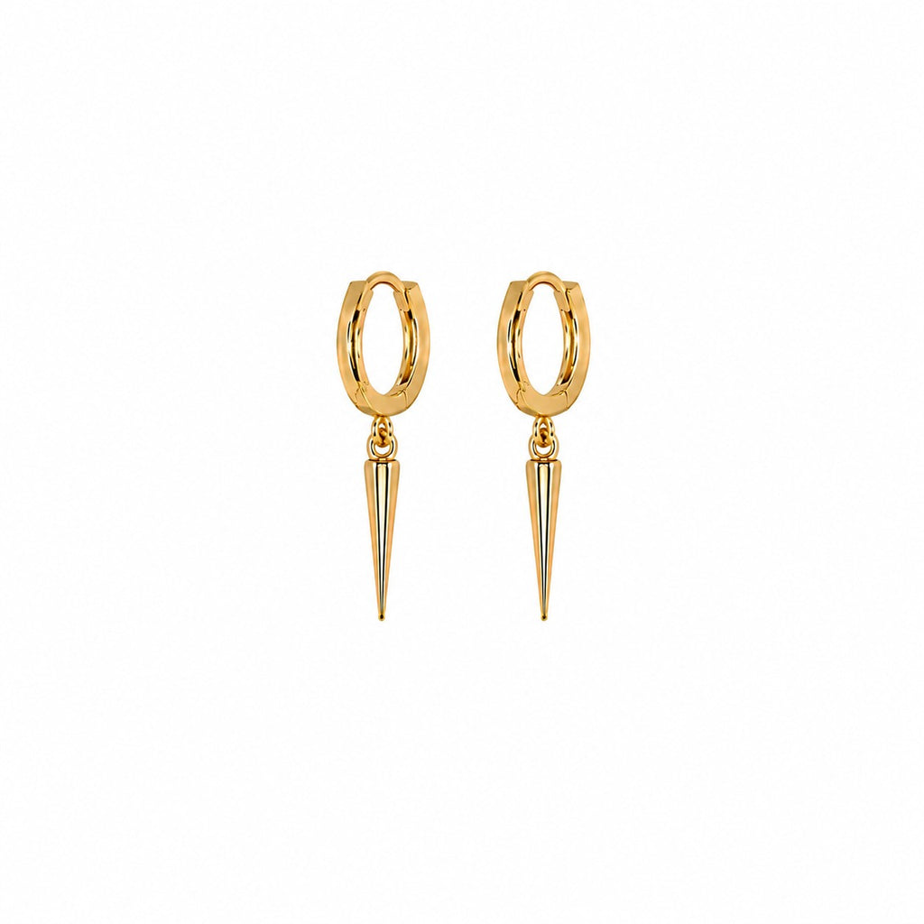Spike Charm Hoop Earrings