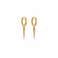 Spike Charm Hoop Earrings