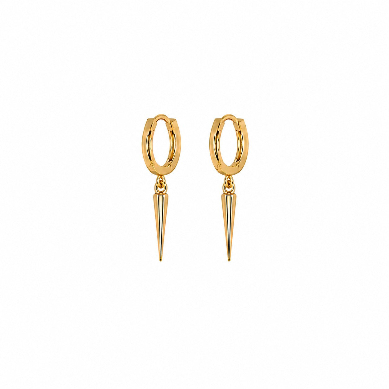 Spike Charm Hoop Earrings