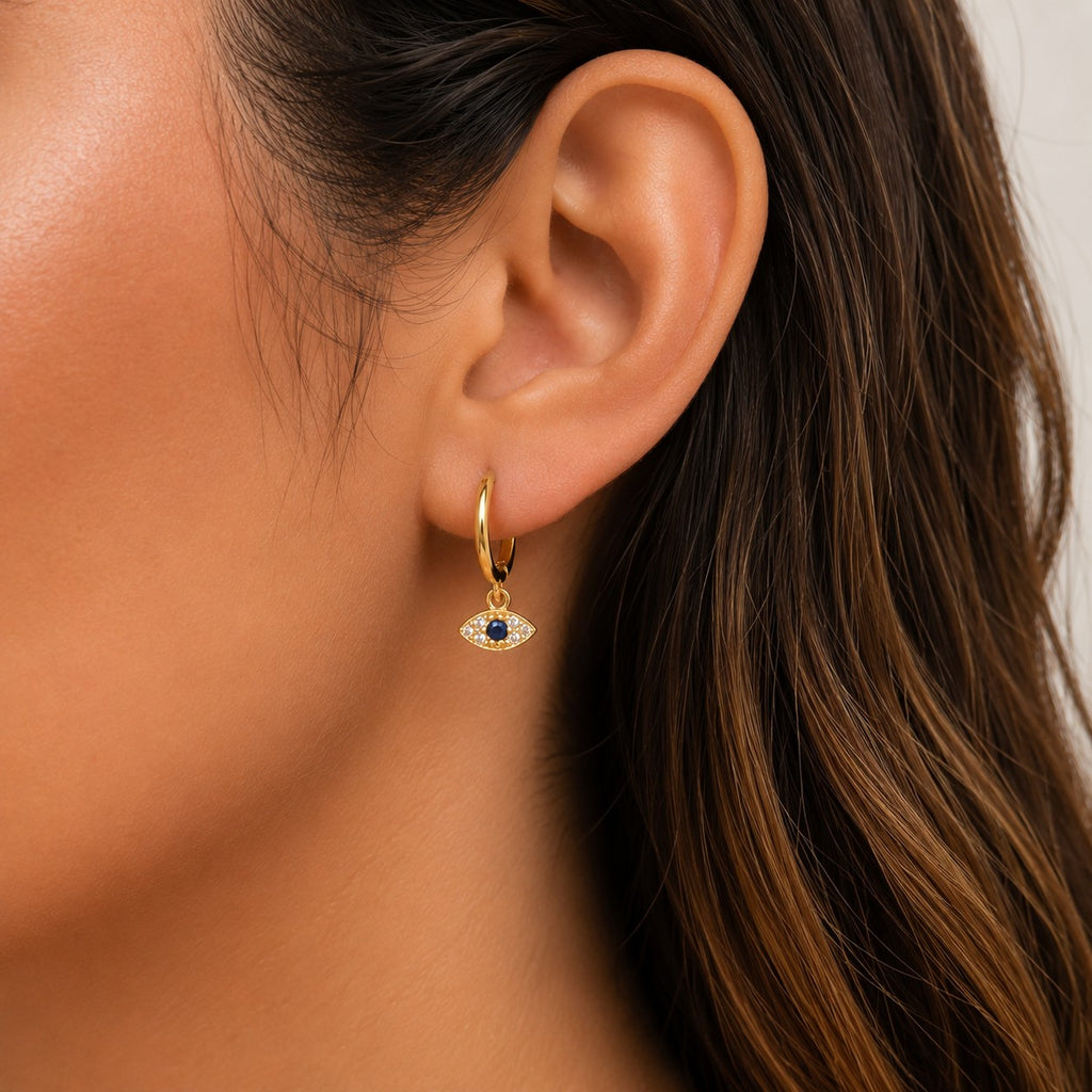 Evil Eye Hoop Earrings