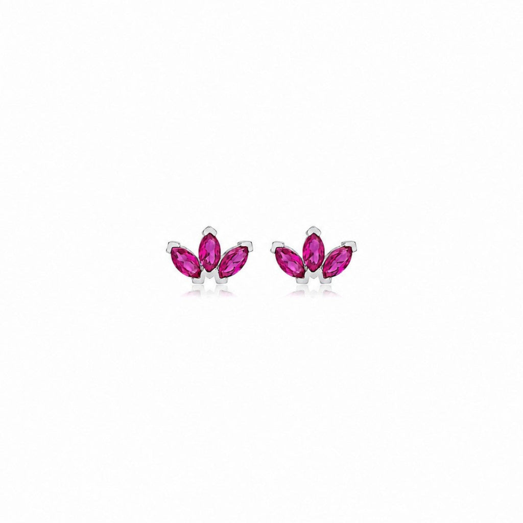 Fuchsia Marquise Petal Studs