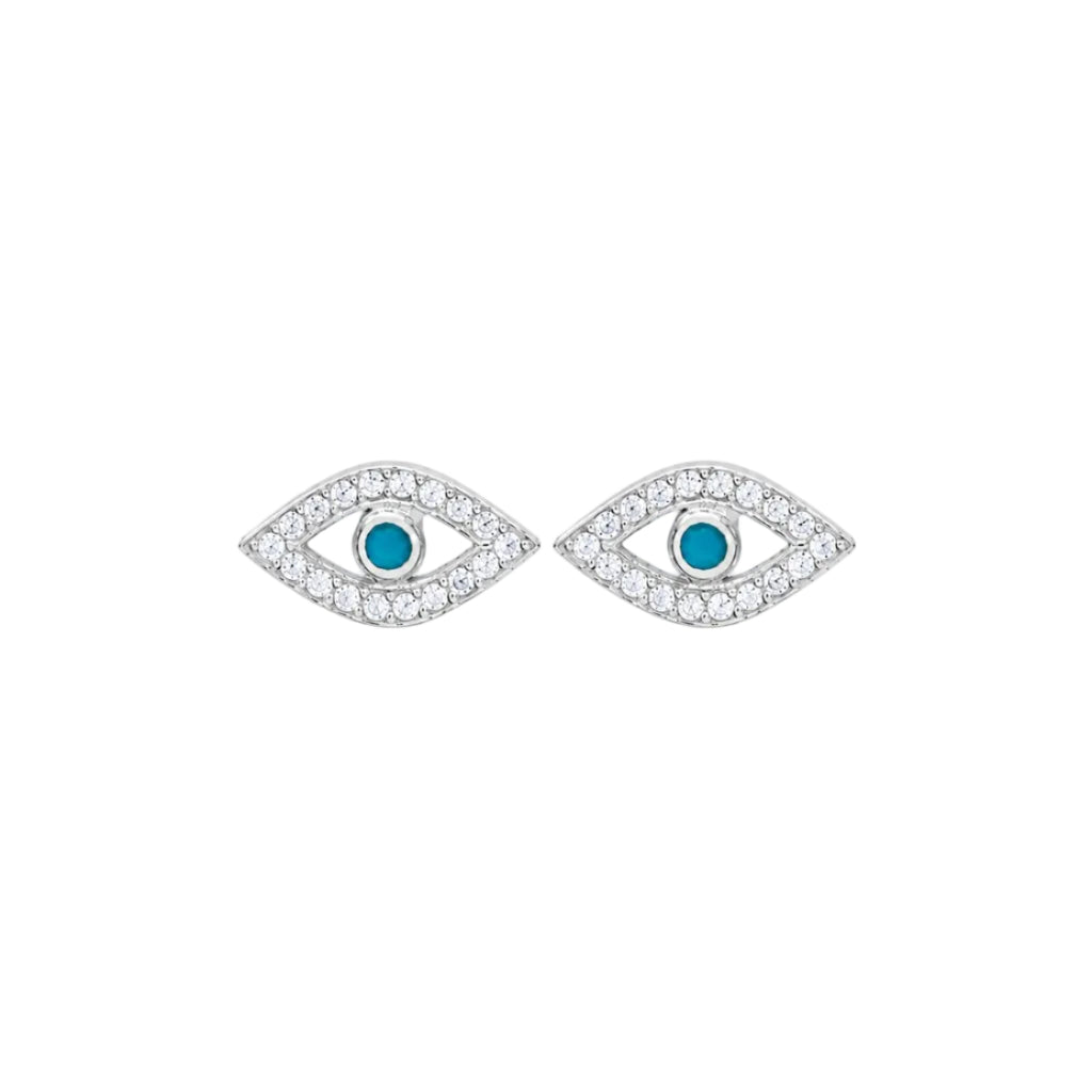 Turquoise Evil Eye Studs