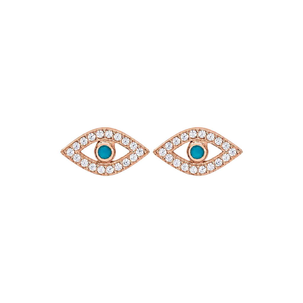 Turquoise Evil Eye Studs
