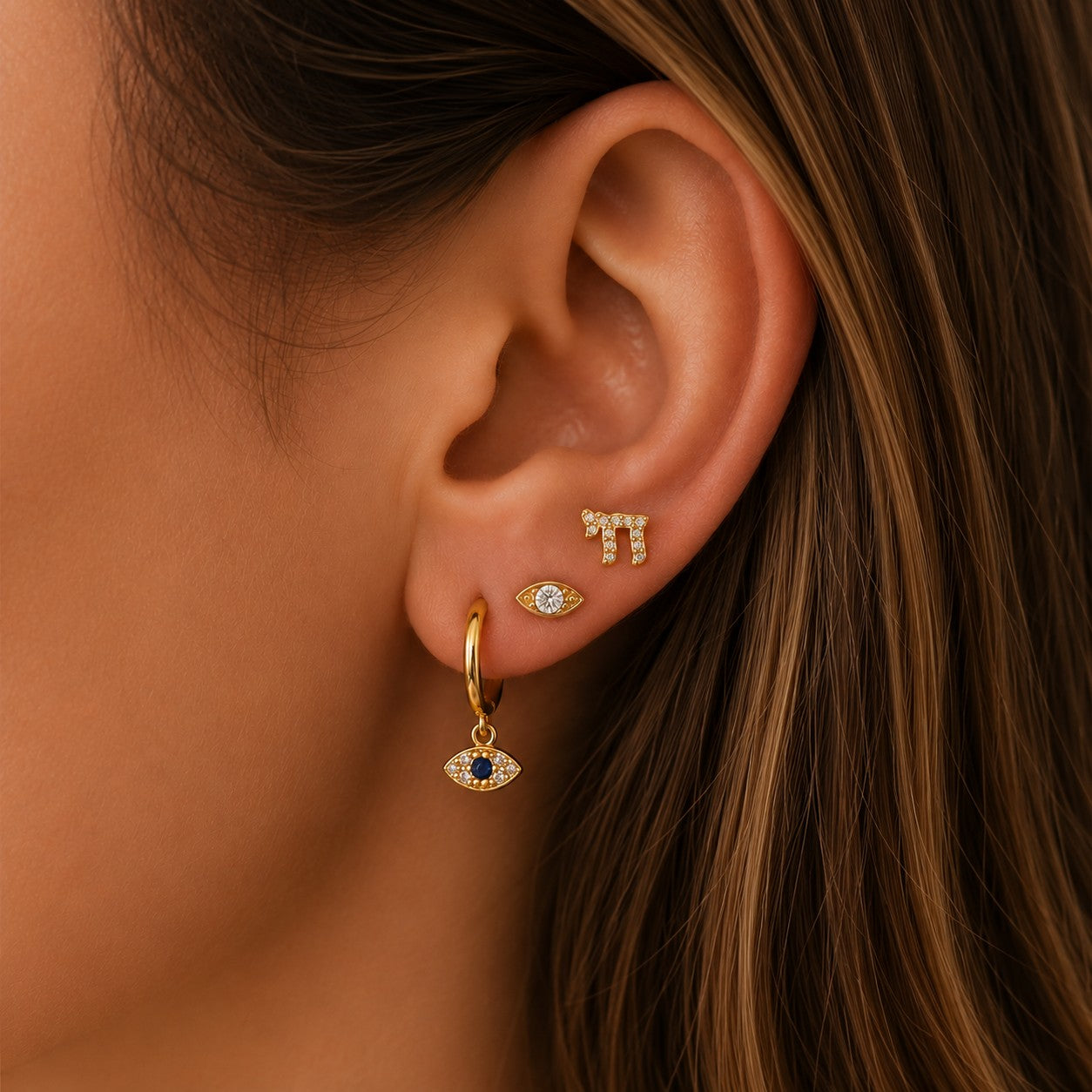 Tiny Evil Eye Studs