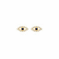 Navy Evil Eye Stud Earrings