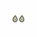 Evil Eye Pear Studs