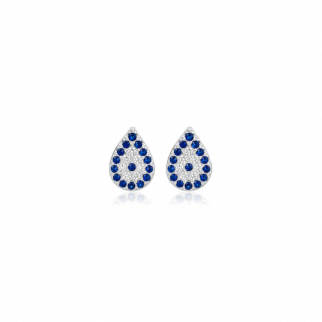 Evil Eye Pear Studs