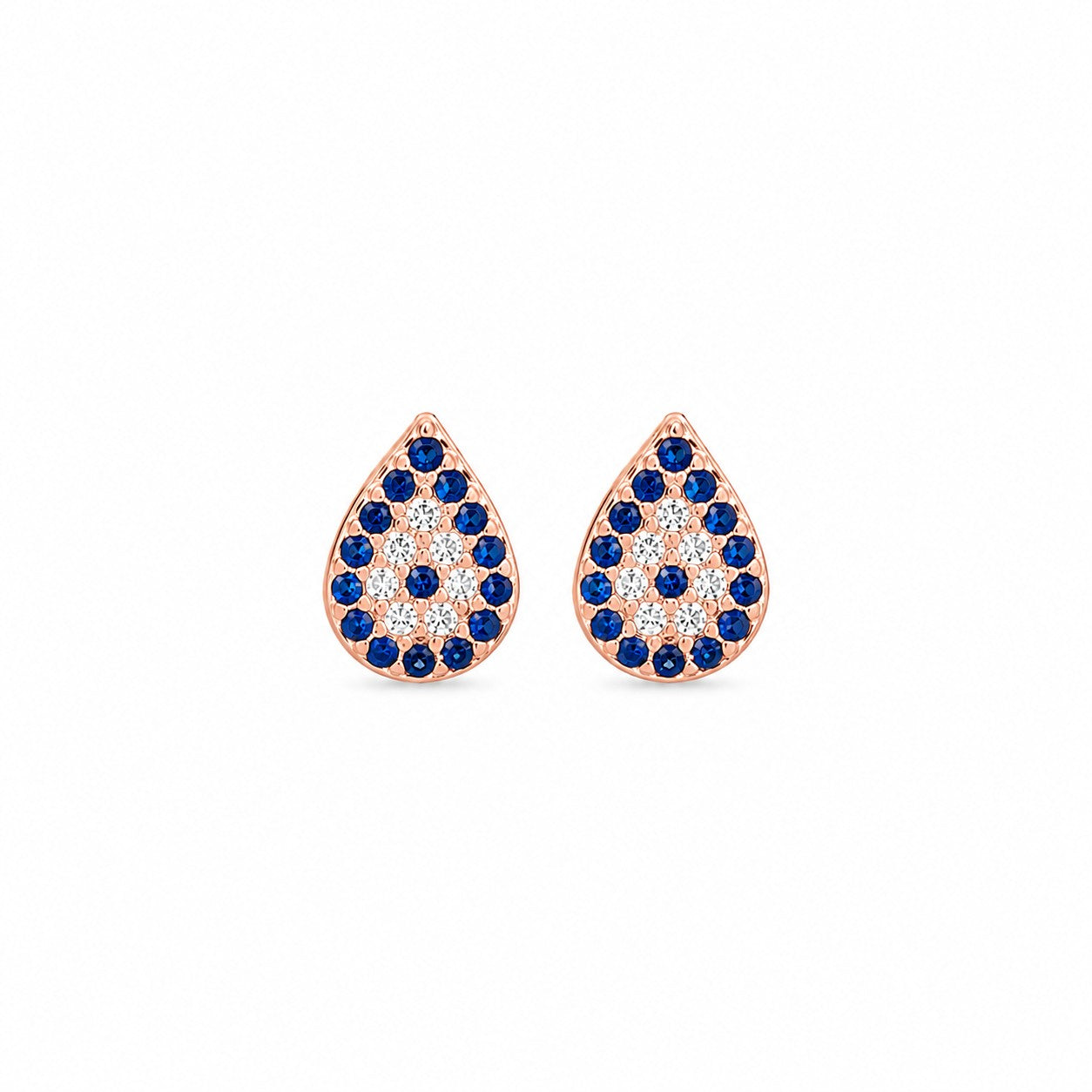 Evil Eye Pear Studs