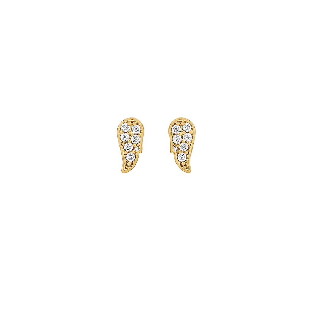Tiny Angel Wing Studs