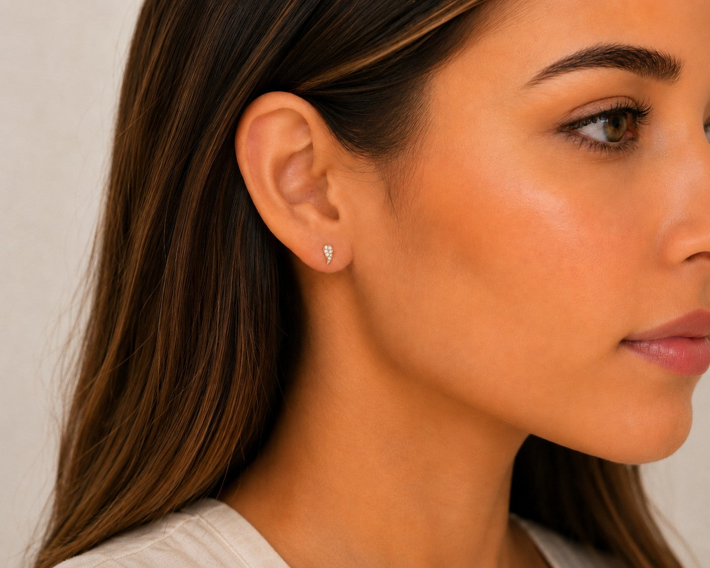 Tiny Angel Wing Studs