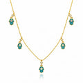 Turquoise Hamsa Charm Necklace