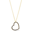 Midnight Black Heart Necklace
