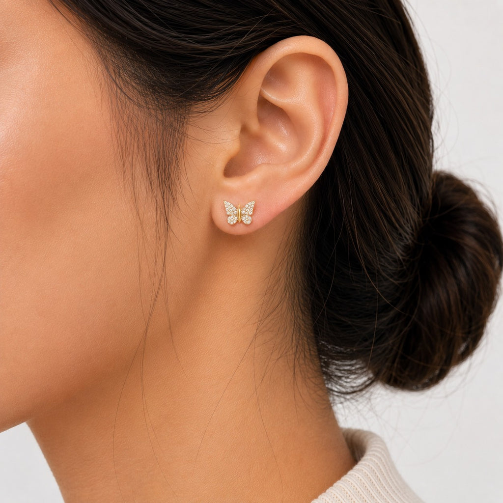 Sparkling Butterfly Earrings