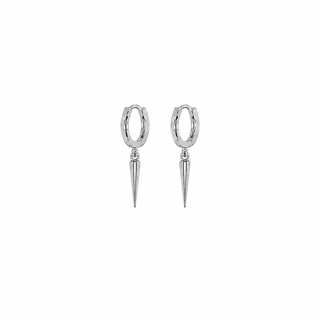 Spike Charm Hoop Earrings