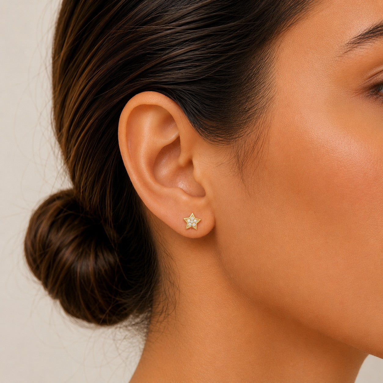 Glittering Star Stud Earrings
