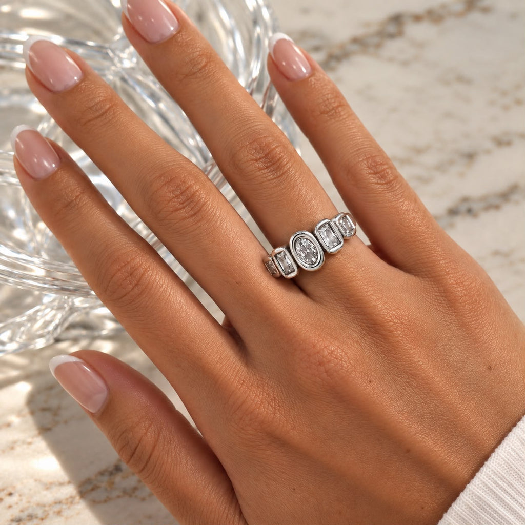 Silver Halo Ring